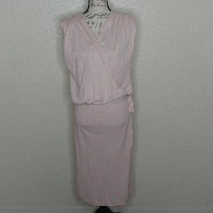 Inhabit Mock Wrap Dress Pink